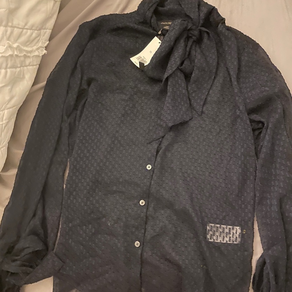 Banana Republic Tie Button Blouse XS
